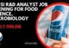 Pepsi R&D Analyst Job Opening For Food Science, Microbiology – Apply Online Pepsi R&D Analyst Job