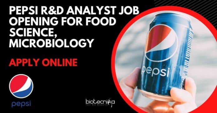 Pepsi R&D Analyst Job
