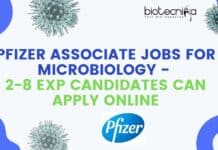 Pfizer Associate Jobs For Microbiology – 2-8 Exp Candidates Can Apply Online Pfizer Microbiology Associate 2022
