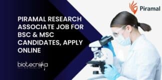 Piramal Research Associate Job