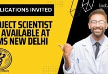 Project Scientist Job Available at AIIMS New Delhi, Applications Invited Project Scientist Job Available