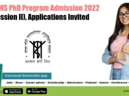 SGPGIMS PhD Admission 2022