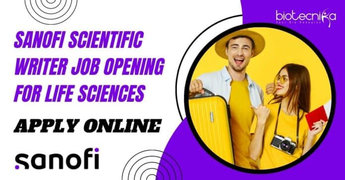 Sanofi Scientific Writer Job
