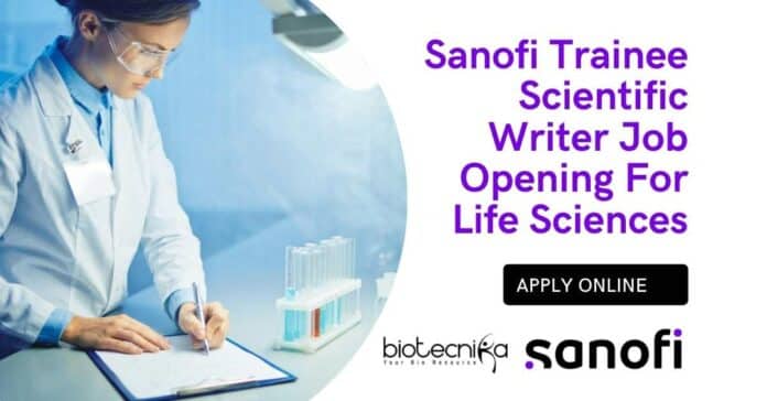 Sanofi Trainee Scientific Writer