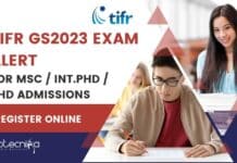 TIFR GS2023 Exam Alert For MSc / Int.PhD / PhD Admissions TIFR GS2023 Exam Alert
