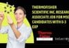 ThermoFisher Scientific Inc. Research Associate Job For MSc Candidates With 0-3 Exp ThermoFisher Scientific Inc. Research