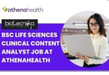 BSc Life Sciences Clinical Content Analyst Job at athenahealth athenahealth life sciences job