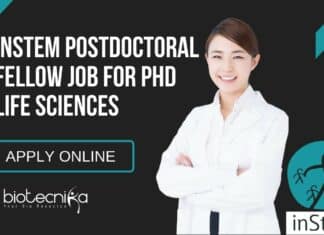 inStem Postdoctoral Fellow Job