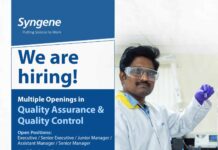 Mega Walk-In-Drive at Syngene on 15th Oct 2022 – Check Details Syngene Jobs 2022 - Attend Walk-In-Drive
