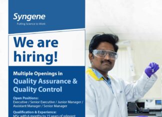 Syngene Jobs 2022 - Attend Walk-In-Drive