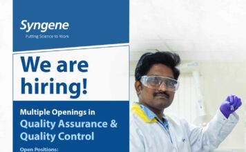 Syngene Jobs 2022 - Attend Walk-In-Drive
