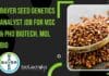 Bayer Seed Genetics Analyst Job For MSc & PhD Biotech, Mol Bio – Apply Bayer Seed Genetics Analyst