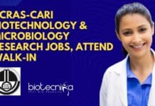 CCRAS-CARI Biotechnology & Microbiology Research Jobs, Attend Walk-In CARI Research Jobs 2022