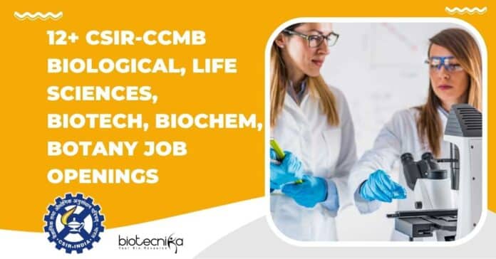 CCMB Job Vacancies 2022