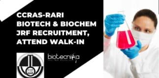 CCRAS-RARI JRF Job