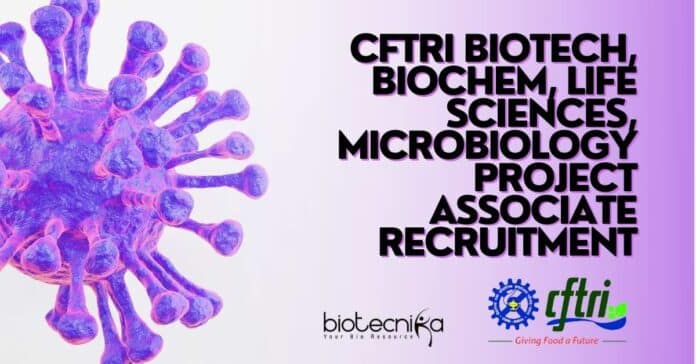 CFTRI Associate Job Opening