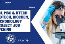 NCL MSc & BTech Biotech, Biochem, Microbiology Project Job Opening CSIR-NCL Job Opening