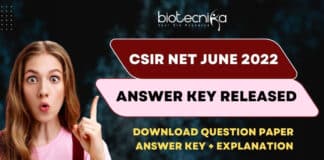 CSIR Answer Key 2022
