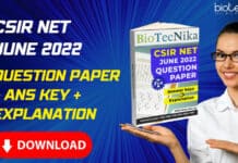 CSIR 2022 Question Paper