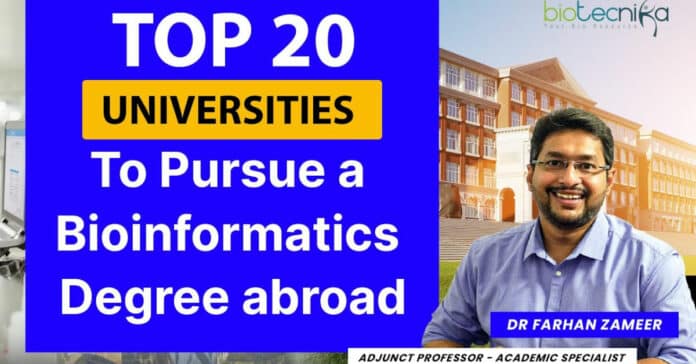 Top 20 Bioinformatics Universities Abroad