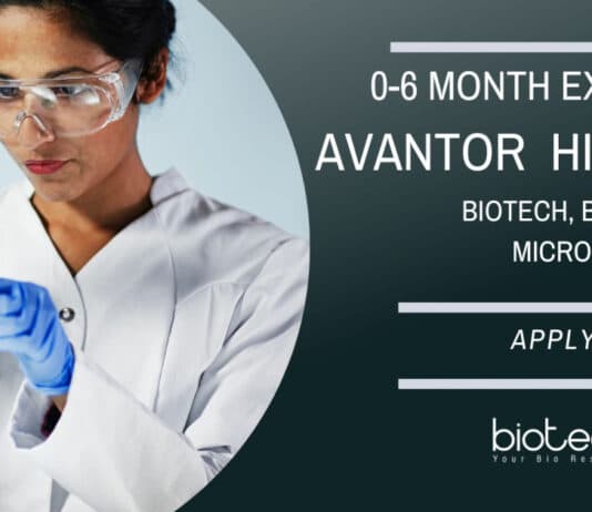 Avantor Biotech Freshers Job