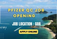 Pfizer QC Job Opening in Goa – Apply Online – Applications Closes Soon Pfizer QC Job in Goa