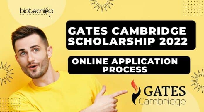 Gates Cambridge Scholarship 2022