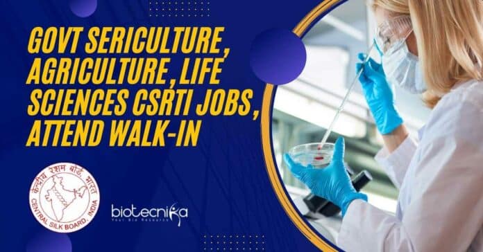 Govt CSRTI Jobs