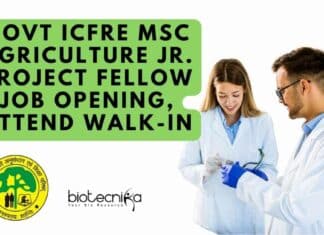 Govt ICFRE MSc Agriculture
