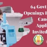 64 Govt TNPSC Openings For MSc Candidates, Applications Invited Online Govt TNPSC Jobs 2022