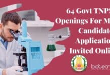 64 Govt TNPSC Openings For MSc Candidates, Applications Invited Online Govt TNPSC Jobs 2022