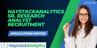 HaystackAnalytics Sr. Research Analyst