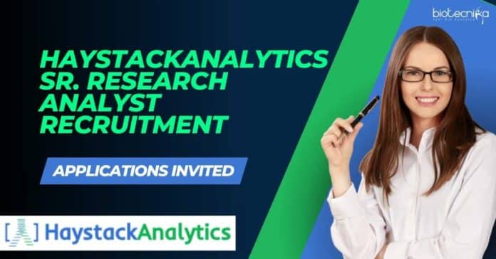 HaystackAnalytics Sr. Research Analyst