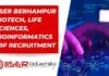 IISER Berhampur Biotech, Life Sciences, Bioinformatics JRF Recruitment IISER Berhampur Bioinformatics JRF