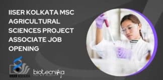 IISER Kolkata Agricultural Job