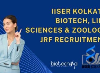 IISER Kolkata Biotech JRF