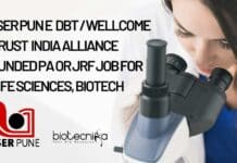 IISER Pune DBT / Wellcome Trust India Alliance Funded PA or JRF Job For Life Sciences, Biotech IISER Pune PA Job