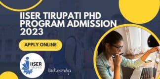 IISER Tirupati Admission 2023