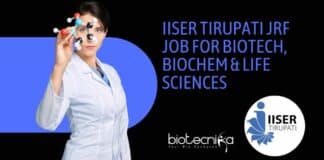IISER Tirupati MSc Job