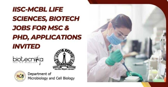 IISc Project Openings 2022 New