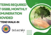 Interns Required at GSBB, Monthly Remuneration Provided – Attend Walk-In Interns Required at GSBB