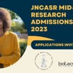 JNCASR Mid-Year Research Admissions