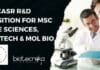 JNCASR R&D Position For MSc Life Sciences, Biotech & Mol Bio JNCASR R&D Position