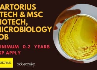 Sartorius Lab Tech Jobs
