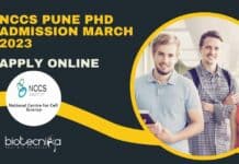 NCCS Pune PhD Admission March 2023 – Apply Online NCCS PhD 2023 Admissions