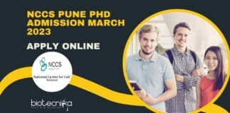 NCCS PhD 2023 Admissions
