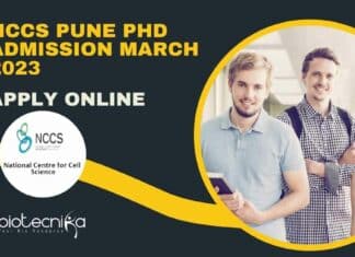 NCCS PhD 2023 Admissions