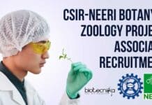 CSIR-NEERI Botany & Zoology Project Associate Recruitment NEERI Zoology Job