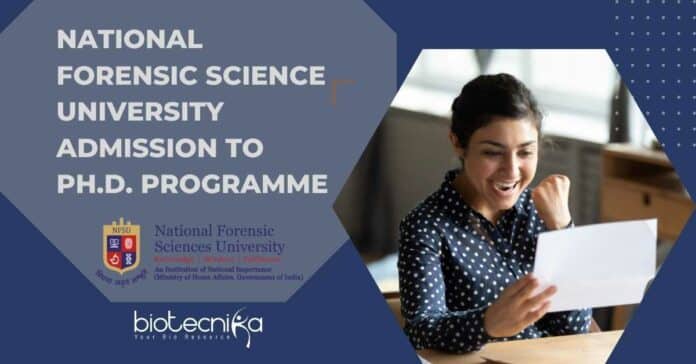 NFSU PhD Admission 2022-2023