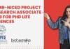 ICMR-NICED Project Research Associate Job For PhD Life Sciences NICED PhD Vacancy 2022